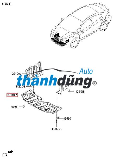CHẮN BÙN ĐỘNG CƠ HYUNDAI ELANTRA 2021 | 29111F2000 - Ảnh 4
