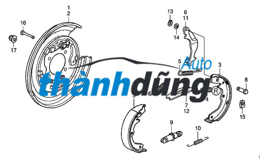 BỐ THẮNG SAU PEUGEOT 3008 2013-2021 - Ảnh 4