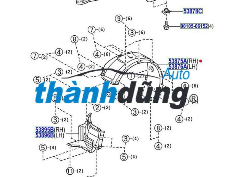 LÒNG DÈ CHẮN BÙN THACO FRONTIER TF420 2021 | CK5512D27V1 - Ảnh 3