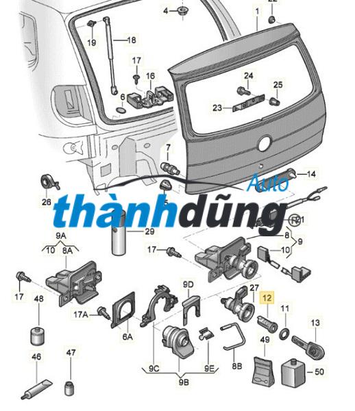 TY ĐỠ CỐP SAU TOYOTA FOTUNER 2006 | 689600K251 - Ảnh 4