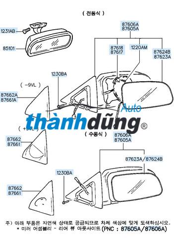 MẶT GƯƠNG CHIẾU HẬU FORD EVEREST 2023 | N1WZ17K707A - Ảnh 4