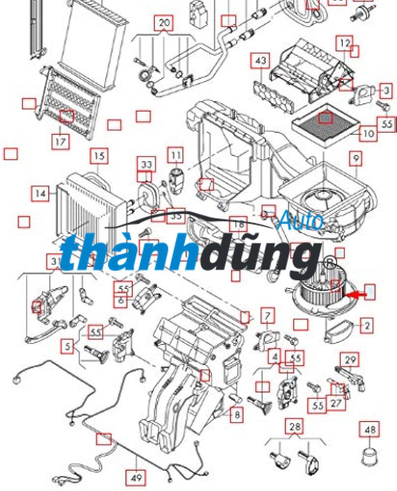 QUẠT DÀN LẠNH TRONG XE TOYOTA ZACE 2002 - Ảnh 2