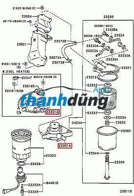 LỌC NHIÊN LIỆU 2 VÒI SSANGYONG REXTON 2008 | CN3C159B328BA - Ảnh 3