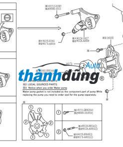 BƠM NƯỚC 1 RÃNH THACO OLLIN 500B | YZ4102Q419001 - Ảnh 4