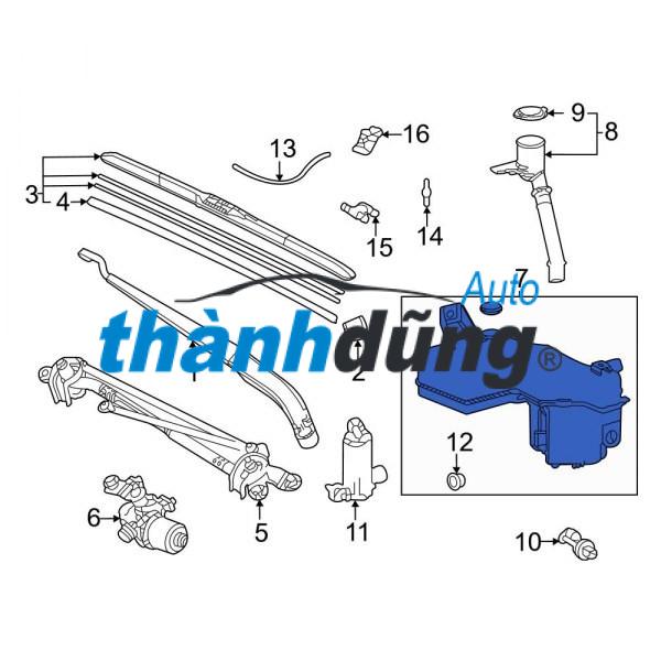 BÌNH NƯỚC RỬA KÍNH CHEVROLET SPARK 1.2 2014 | J95961342 - Ảnh 3