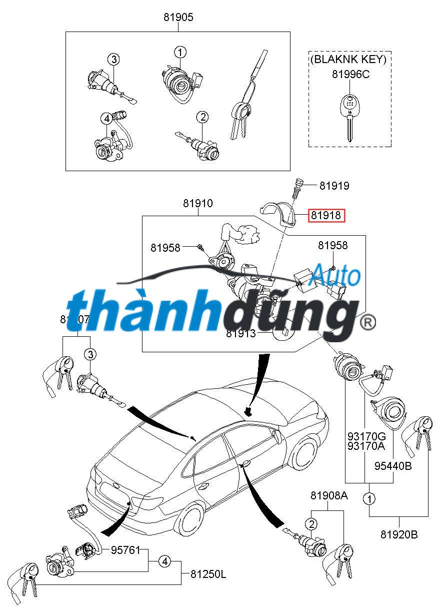 BỘ KHÓA ĐIỆN HYUNDAI PORTER 2 - Ảnh 3