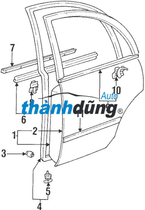 CÁNH CỬA TRƯỚC TOYOTA FORTUNER 2009 | 670010K010 - Ảnh 3