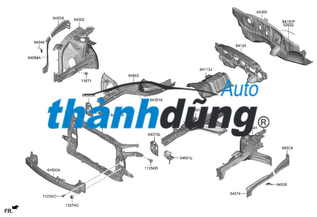 XƯƠNG ĐỠ CẢN TRƯỚC HONDA CITY 1.5L 2015 | 71130T9JH00ZZ - Ảnh 3