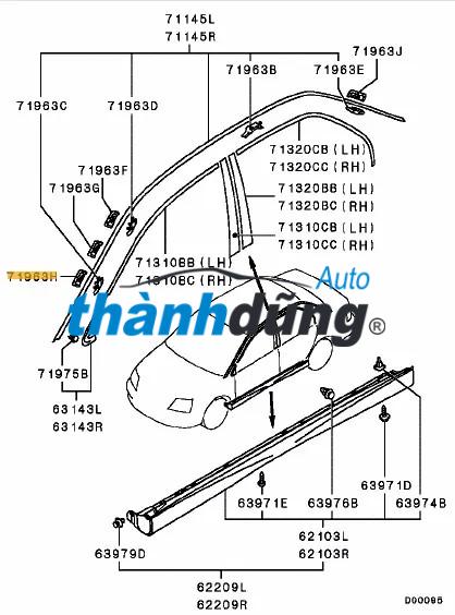 NẸP MẠ CÁNH CỬA XE HYUNDAI AVANTE 2011 | 87712-2Q000 - Ảnh 3