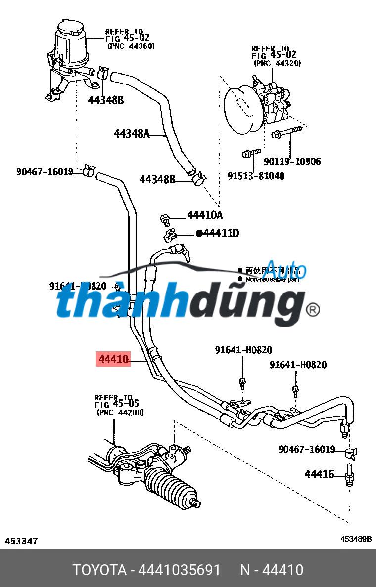ỐNG DẦU TRỢ LỰC LÁI TOYOTA CAMRY 2.0 2011 | 4434806340 - Ảnh 4