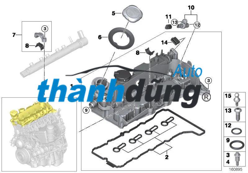 NẮP CHÂM NHỚT CHEVROLET AVEO 1.6L | 96413100 - Ảnh 4