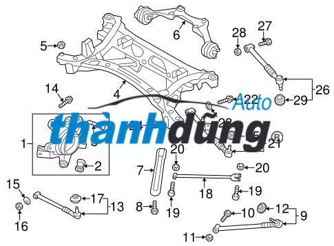 THANH GIẰNG NGANG CẦU SAU HYUNDAI SANTAFE 2013 | 551002S100 - Ảnh 4