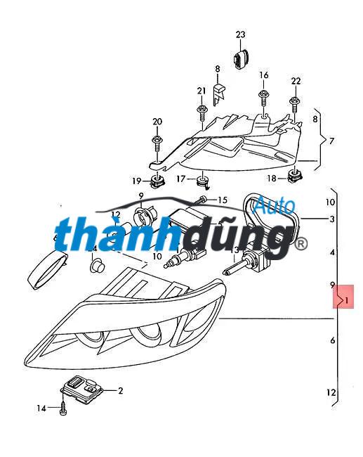 MẶT KÍNH ĐÈN PHA TOYOTA LAND CRUISER 2018 | 8113160K12 - Ảnh 4