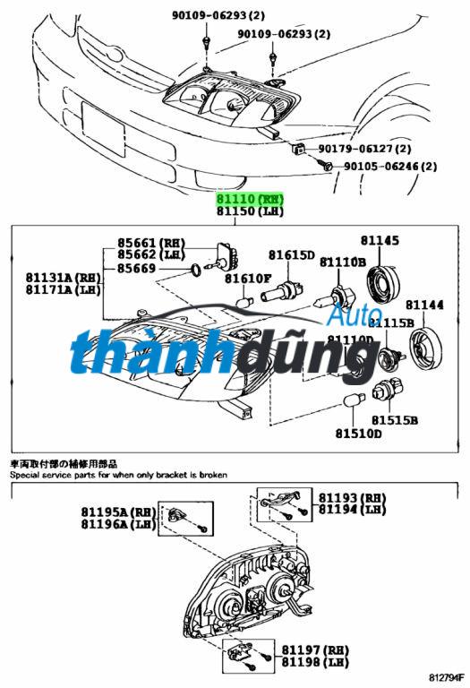 ĐÈN PHA PHẢI CHEVROLET AVEO 2011 | 96650528 - Ảnh 4