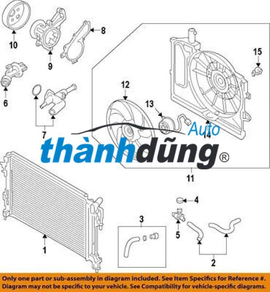 CÁNH QUẠT GIÓ KÉT NƯỚC SUZUKI ERTIGA 2021 | 1711173R00000 - Ảnh 4
