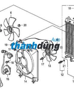 LỒNG QUẠT KÉT NƯỚC TOYOTA YARIS 2015-2021 | 167110Y340 - Ảnh 4