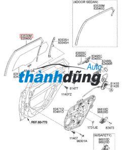 KÍNH CÁNH CỬA SAU TOYOTA YARIS 2016 | 681400D241 - Ảnh 3