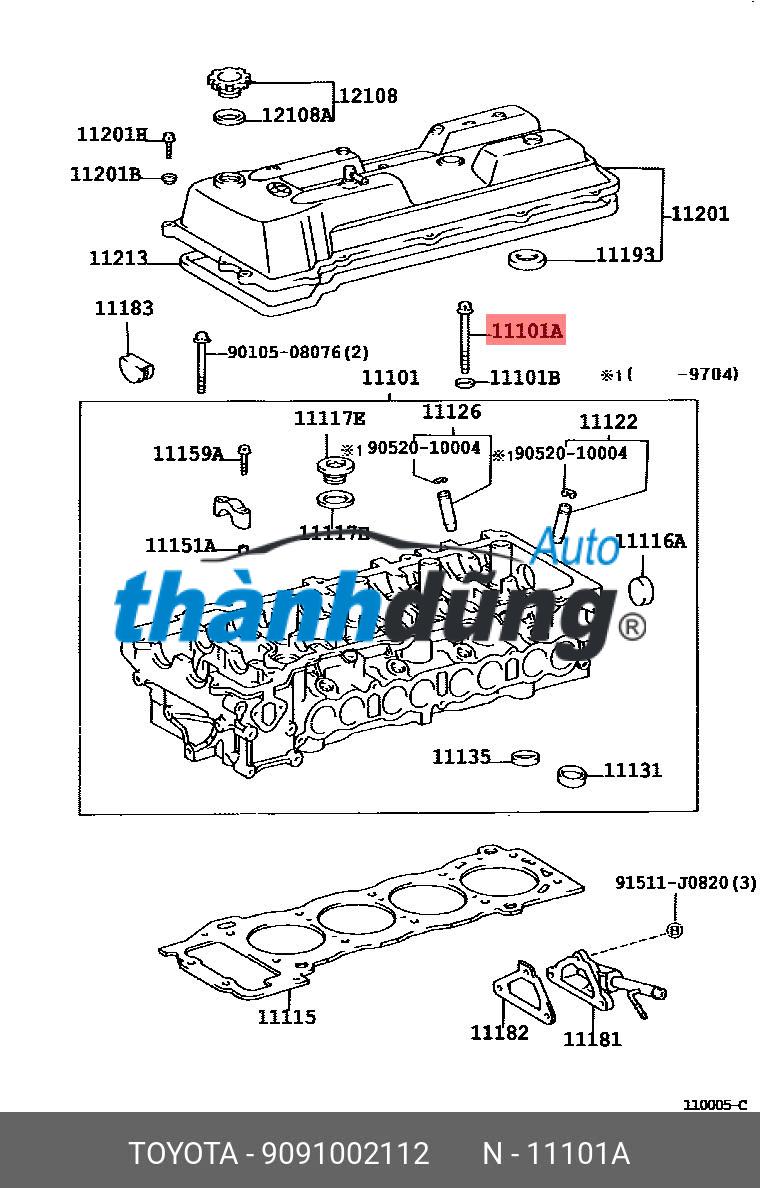 ỐC MẶT MÁY CHEVROLET VIVANT 2006-2010 | 94501031 - Ảnh 4