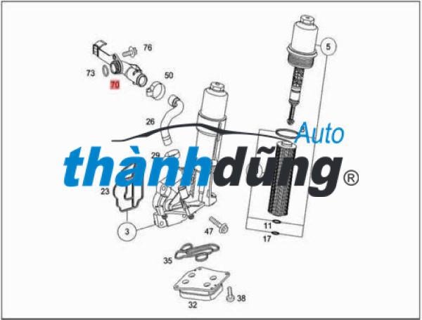 ỐNG NƯỚC RA KÉT GIẢI NHIỆT NHỚT NISSAN NAVARA 2010 | 213085X00A - Ảnh 4