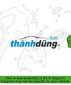 ỐP NẮP CỬA ĐỔ NHIÊN LIỆU XE FORD TRANSIT 2011 | 9C19V405A02AA - Ảnh 3