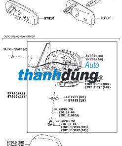 ỐP GƯƠNG CHIẾU HẬU TRÁI XE HYUNDAI ACCENT | 876161R020 - Ảnh 3
