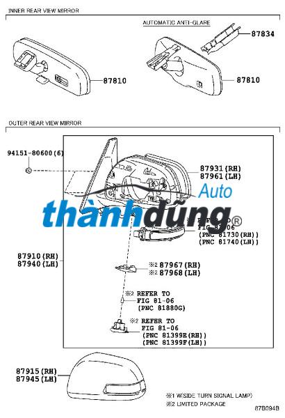 ỐP GƯƠNG CHIẾU HẬU TRÁI XE HYUNDAI ACCENT | 876161R020 - Ảnh 3