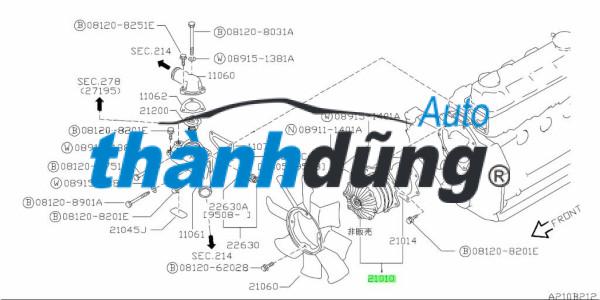 CO NƯỚC NISSAN QASHQAI 2008-2014 | 13049EN200 - Ảnh 3