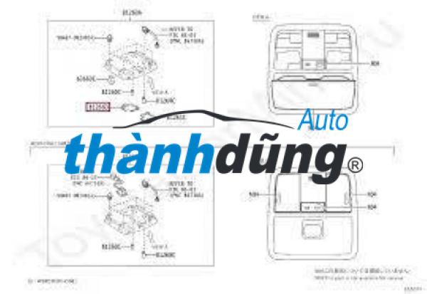 NẮP ĐÈN TRẦN XE TOYOTA VIOS 2010 | 8126552020 - Ảnh 3