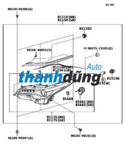 NẸP MẠ VIỀN ĐÈN PHA PHỤ TOYOTA FORTUNER 2017 | 811160K860 - Ảnh 3