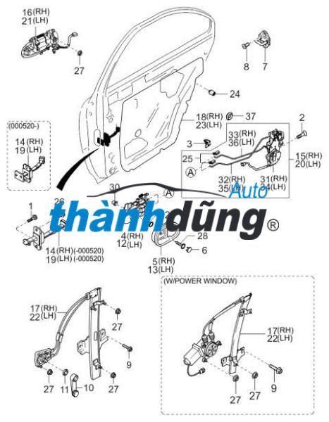 Ổ NGẬM KHÓA CỬA XE KIA CARENS 2010 | 813201D020 - Ảnh 4