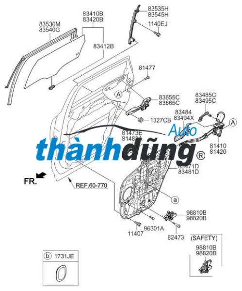 TAY MỞ CỬA TRƯỚC TRÁI NISSAN SUNNY 2017 | 806403AW0A - Ảnh 4