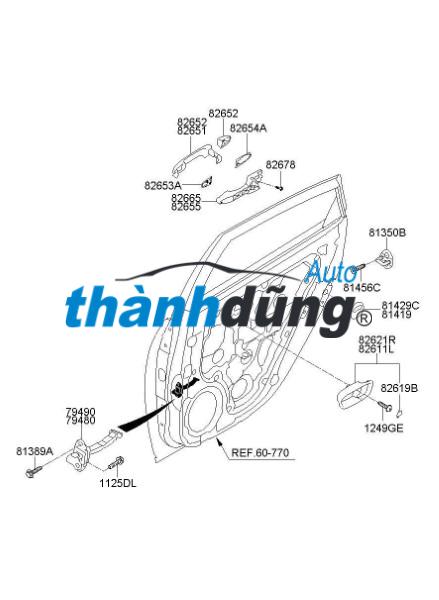 TAY MỞ CỬA TRƯỚC TRÁI NISSAN SUNNY 2017 | 806403AW0A - Ảnh 3