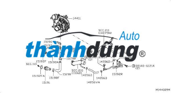 ỐNG XẢ TĂNG ÁP TURBO NISSAN NAVARA 2009 | 14498EB70A - Ảnh 3